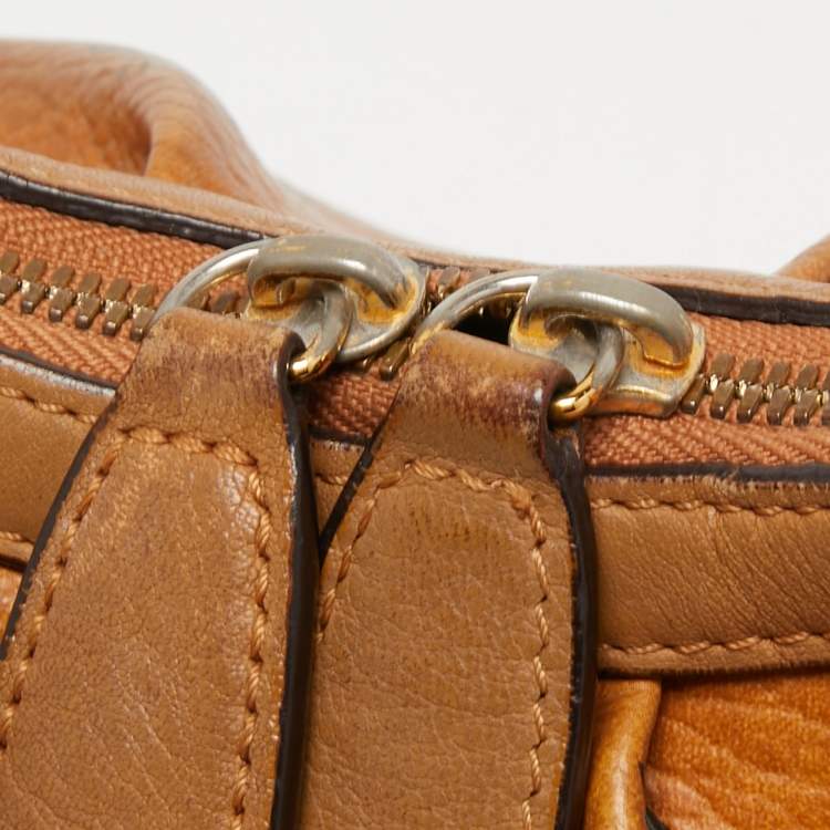 Pre Owned MCM Cognac Visetos Coated Canvas Hobo