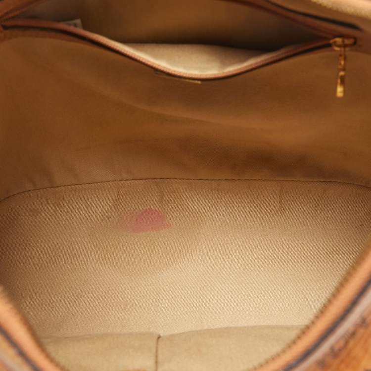 Pre Owned MCM Cognac Visetos Coated Canvas Hobo