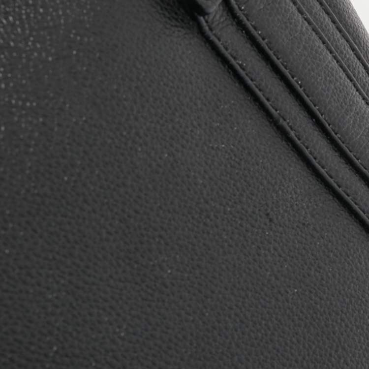 Pre Owned MCM Black Leather Flap Tote