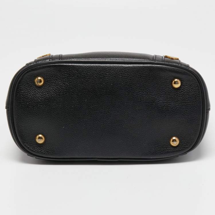 Pre Owned MCM Black Leather Flap Tote