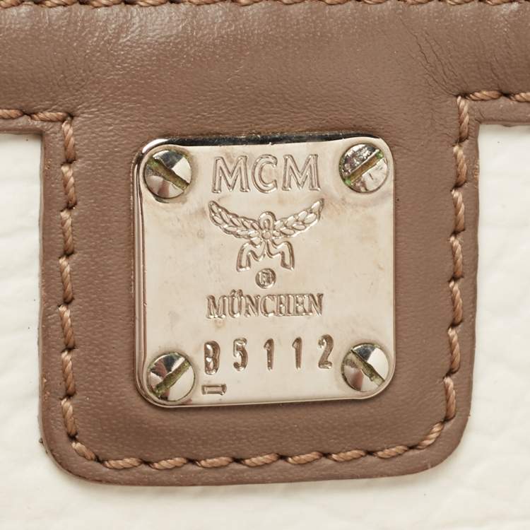 مملوكة مسبقًا MCM Multicolor Visetos Coated Canvas and Leather Striped Munich Lion Tote
