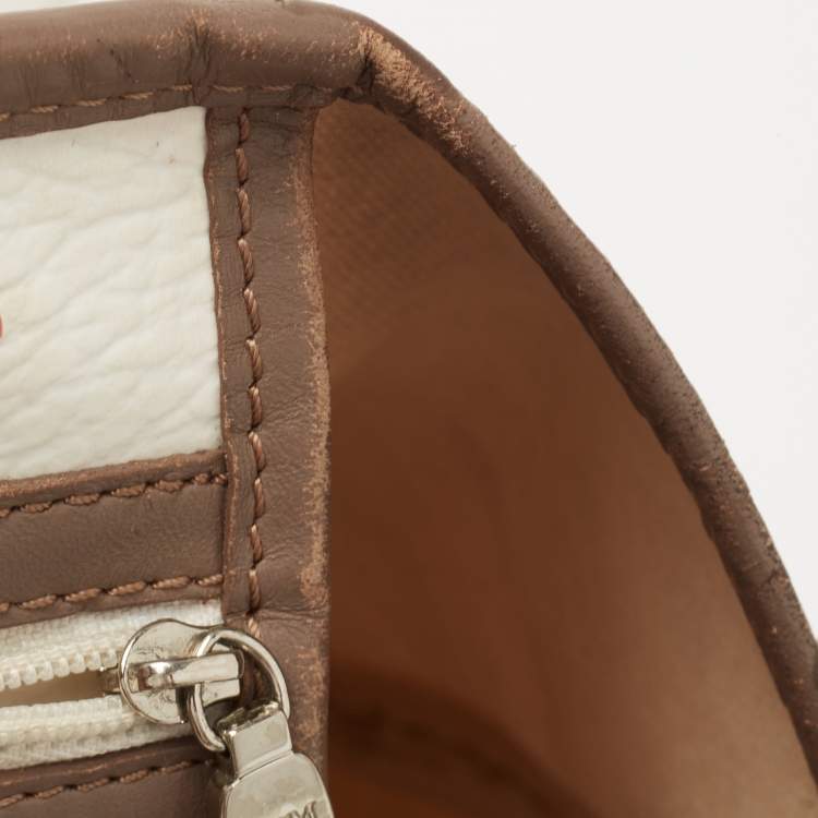 مملوكة مسبقًا MCM Multicolor Visetos Coated Canvas and Leather Striped Munich Lion Tote