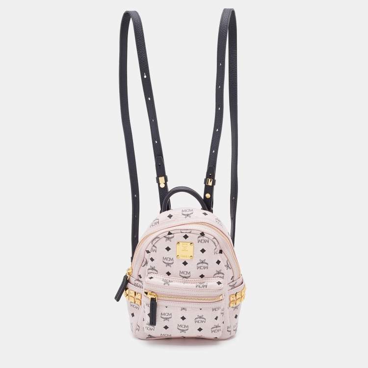 MCM Stark Side Stud Small Pink Backpack (authentic) 