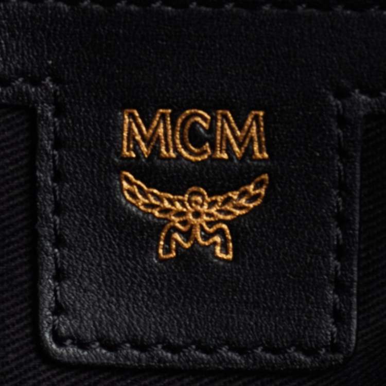 Pre Owned MCM Grey/Black Felt Fabric and Leather Large Stark Loden Backpack