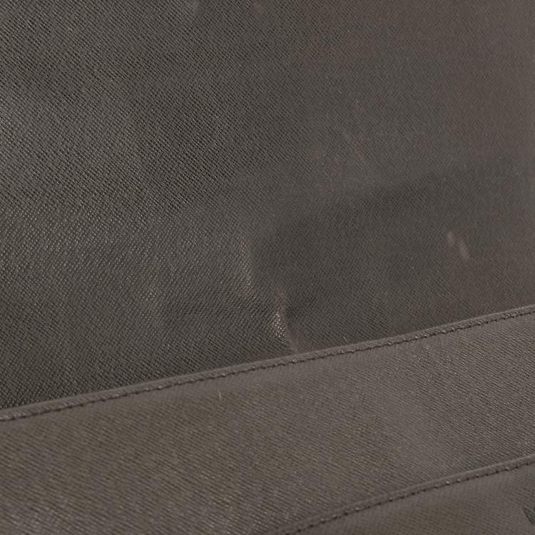 Pre Owned MCM Dark Brown Leather Flap Messenger Bag 