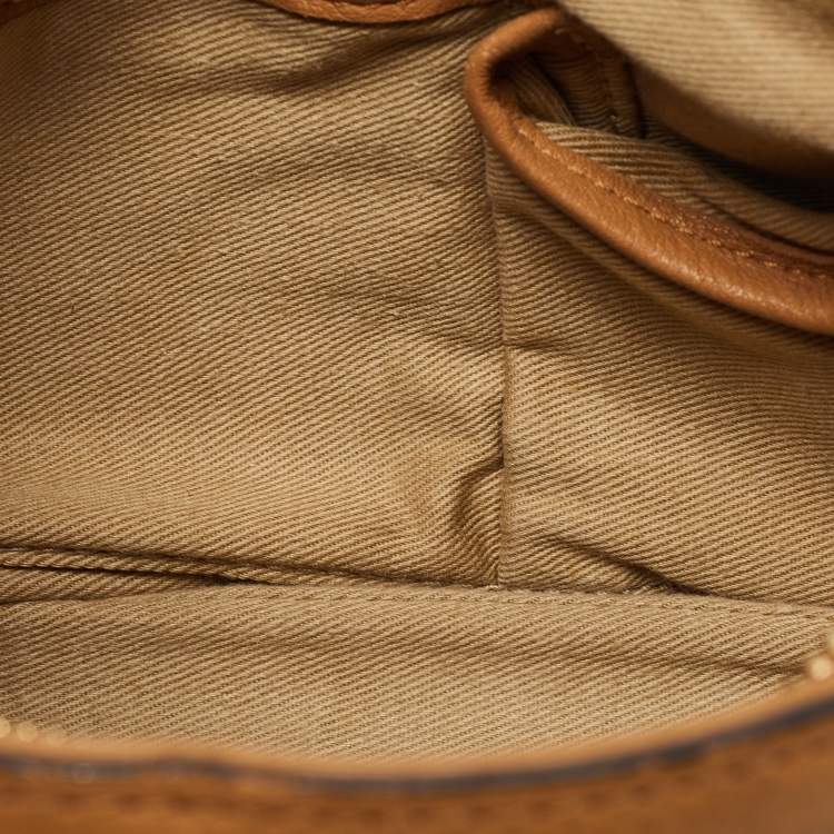 مملوكة مسبقًا MCM Cognac Visetos Coated Canvas and Leather Shoulder Bag