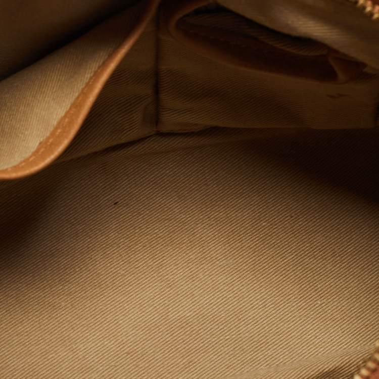 مملوكة مسبقًا MCM Cognac Visetos Coated Canvas and Leather Shoulder Bag
