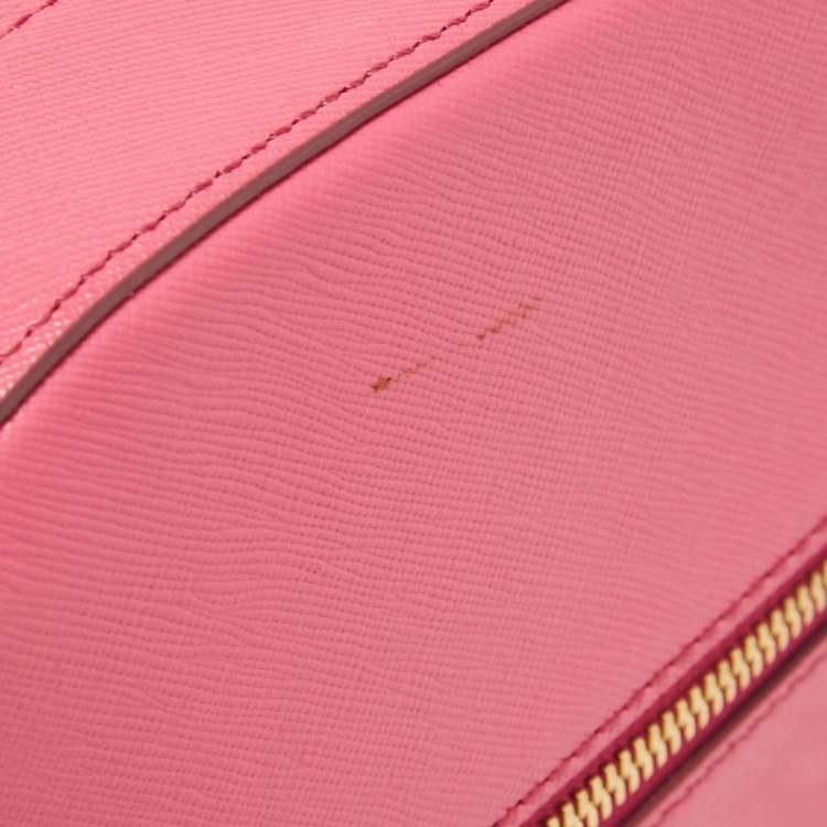 Pre Owned MCM Pink Leather Boston Bag