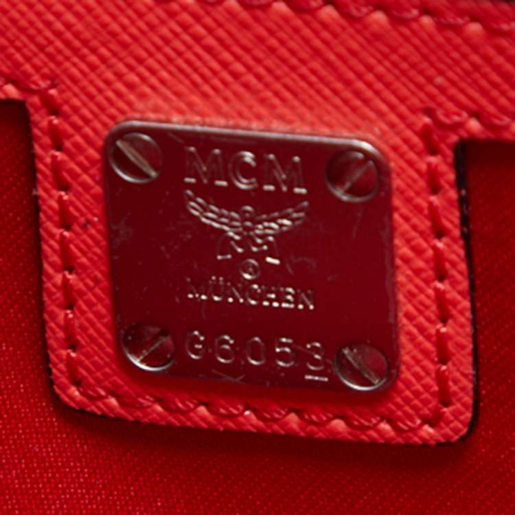 Pre Owned MCM Red Leather Elda Tote