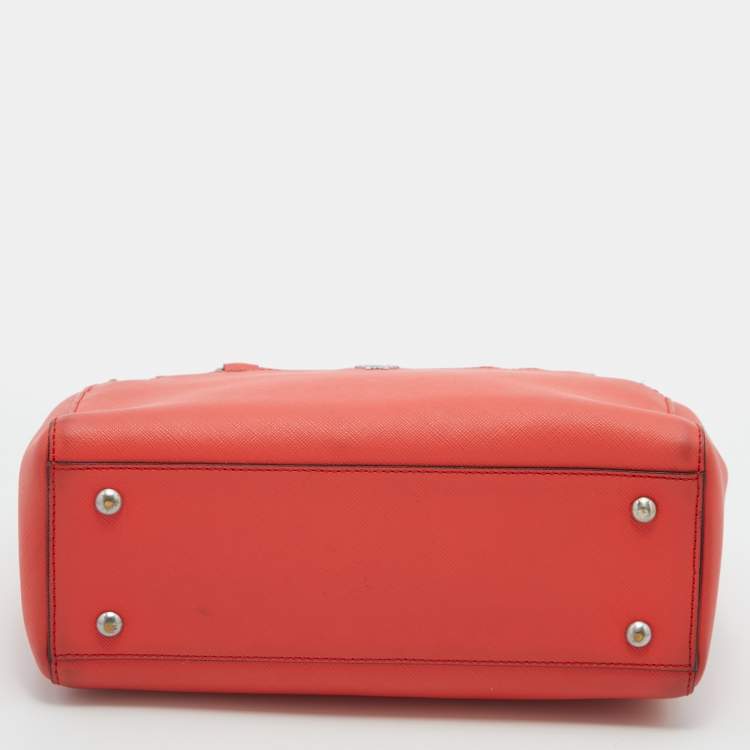 Pre Owned MCM Red Leather Elda Tote