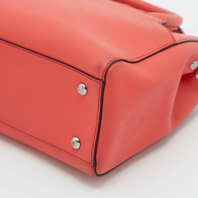 Pre Owned MCM Red Leather Elda Tote