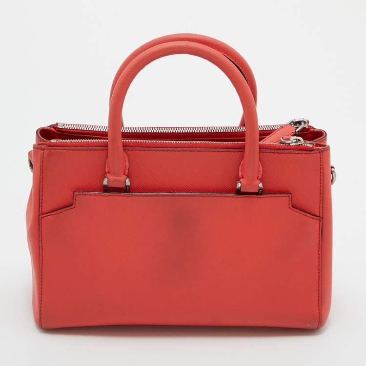 Pre Owned MCM Red Leather Elda Tote