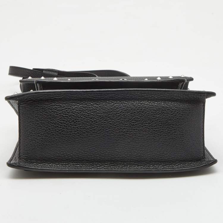 Pre Owned MCM Black Leather Small Studded Tracy Top Handle Bag