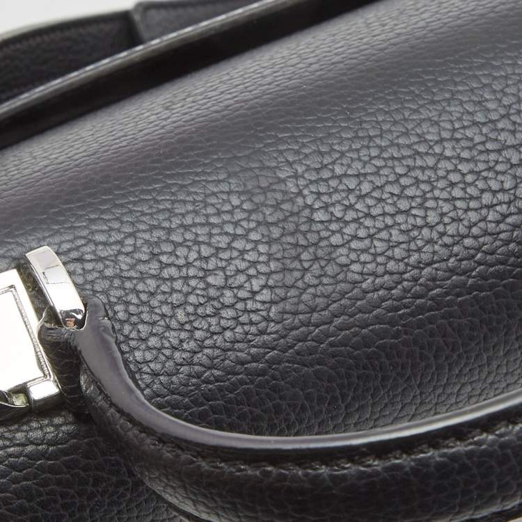 Pre Owned MCM Black Leather Small Studded Tracy Top Handle Bag