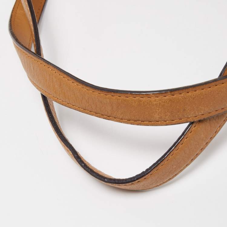 Pre Owned MCM Brown Visetos Coated Canvas and Leather Zip Tote