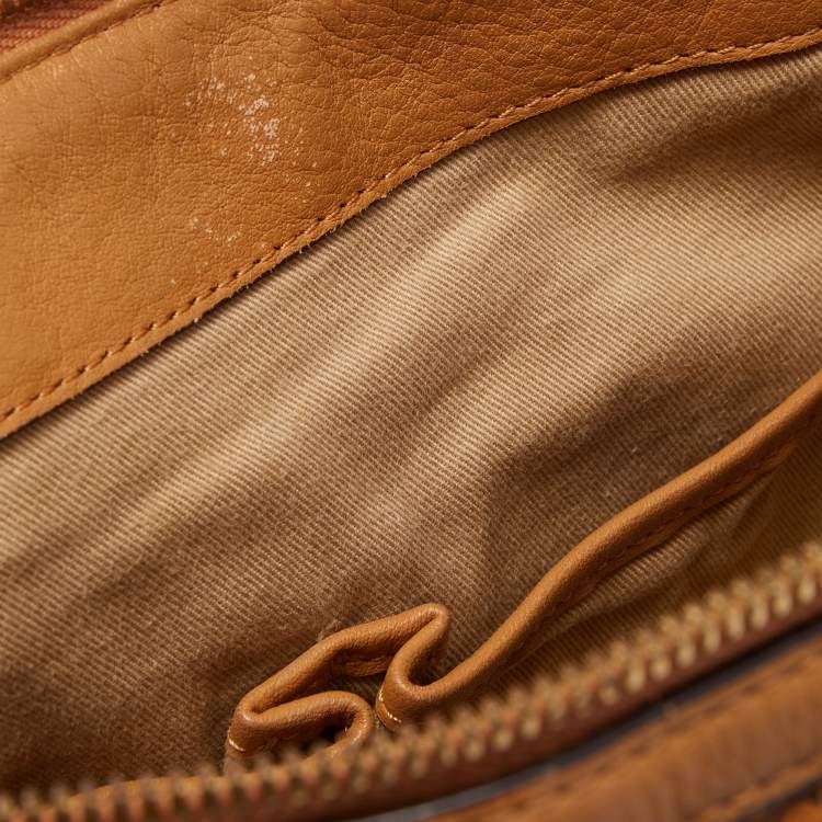 Pre Owned MCM Brown Visetos Coated Canvas and Leather Zip Tote