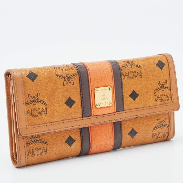 Pre Owned MCM Multicolor Visetos Coated Canvas and Leather Trifold Wallet