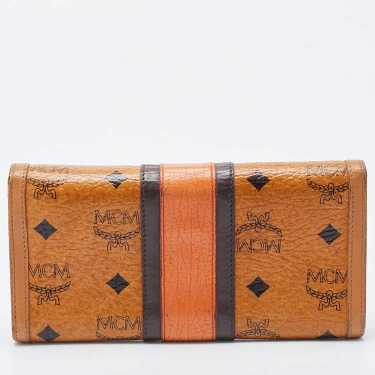 Pre Owned MCM Multicolor Visetos Coated Canvas and Leather Trifold Wallet