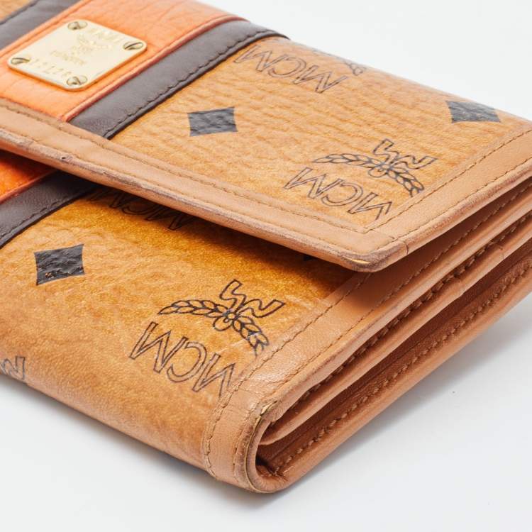 Pre Owned MCM Multicolor Visetos Coated Canvas and Leather Trifold Wallet