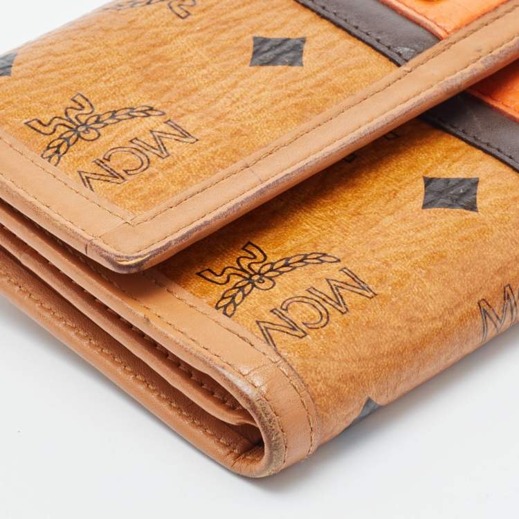 Pre Owned MCM Multicolor Visetos Coated Canvas and Leather Trifold Wallet