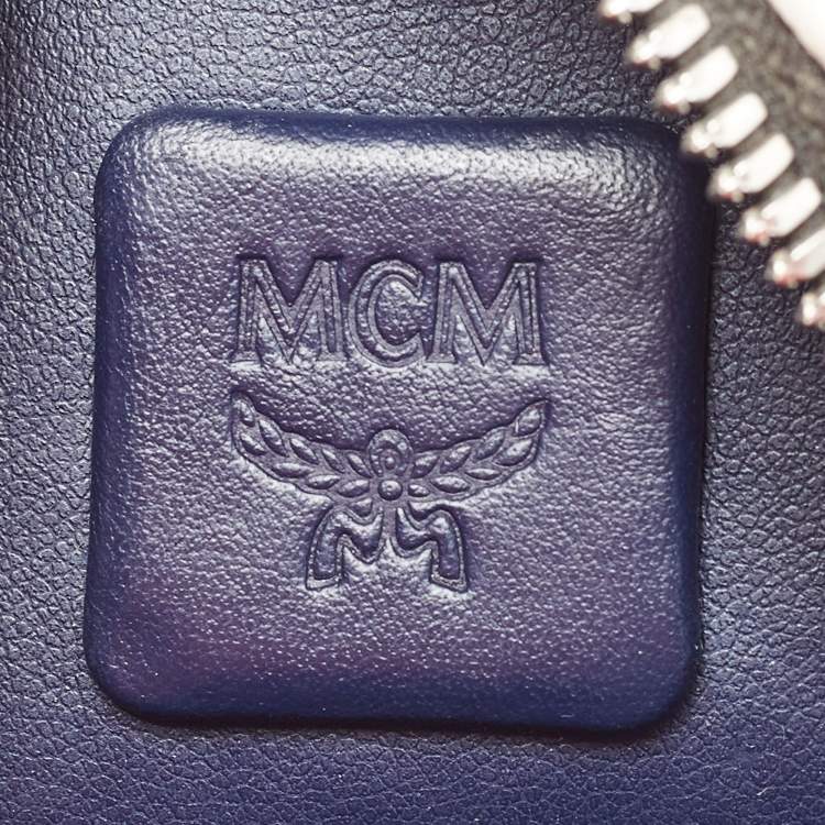 Pre Owned MCM White/Black Visetos Coated Canvas And Leather Mini Stark-Bebe Boo Backpack
