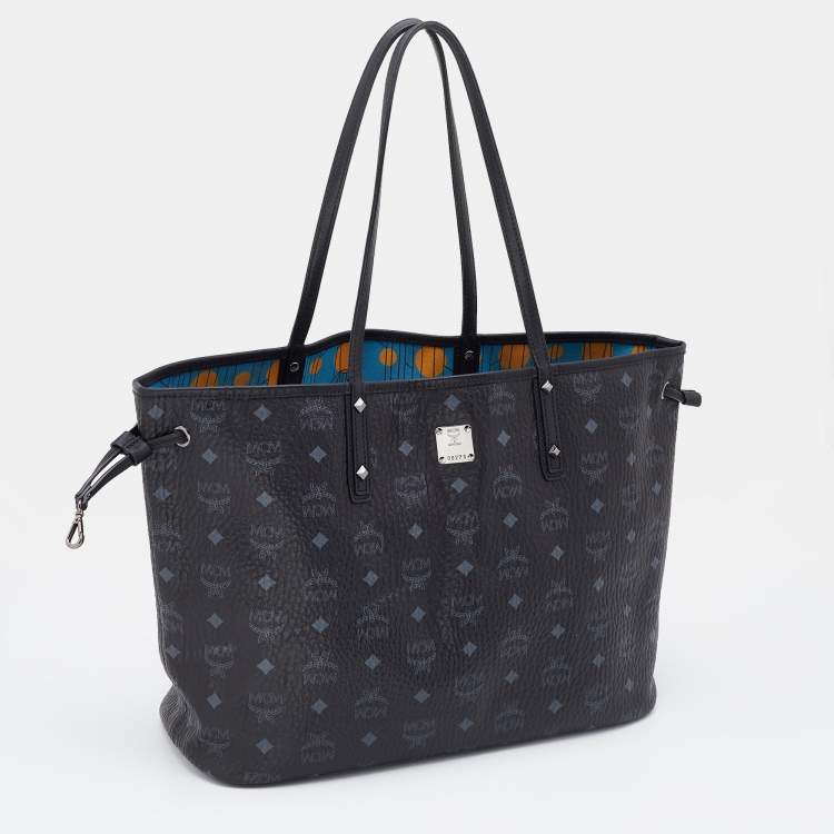 Pre Owned MCM Visetos Coated Canvas and Leather Project Shopper Tote
