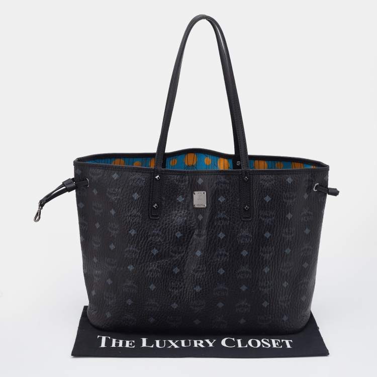 Pre Owned MCM Visetos Coated Canvas and Leather Project Shopper Tote