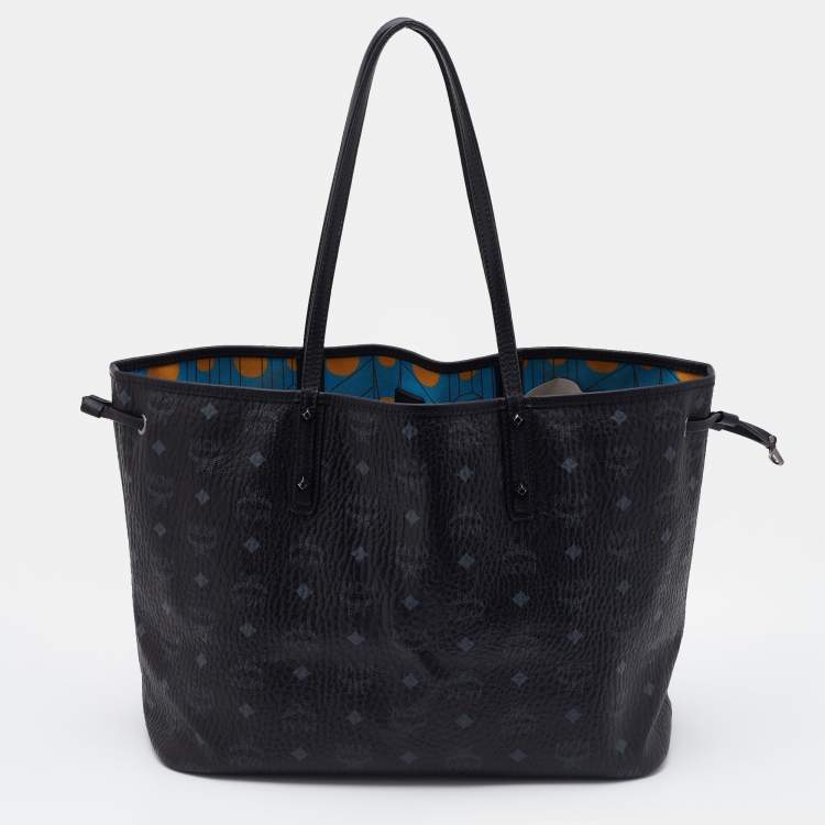 Pre Owned MCM Visetos Coated Canvas and Leather Project Shopper Tote