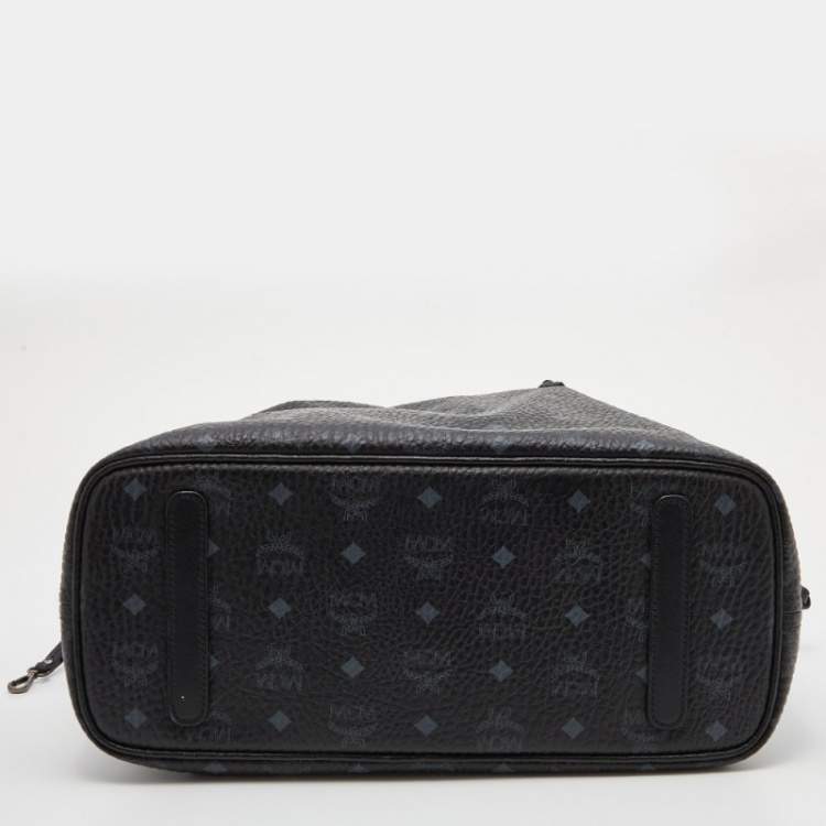 Pre Owned MCM Visetos Coated Canvas and Leather Project Shopper Tote