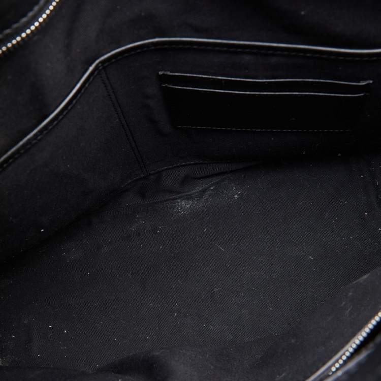 Pre Owned MCM Black/Silver Visetos Coated Canvas and Leather Shopper Tote