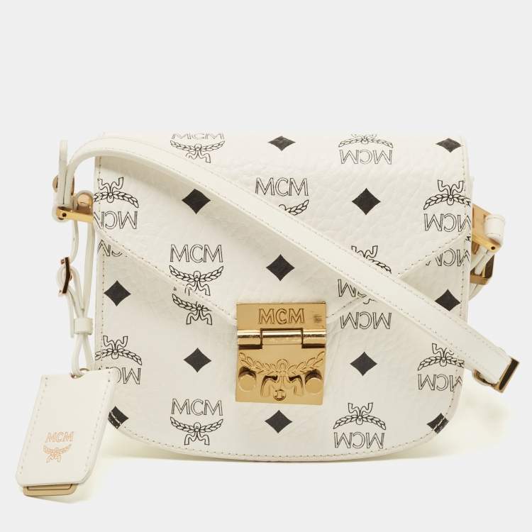 mcm crossbody bag white