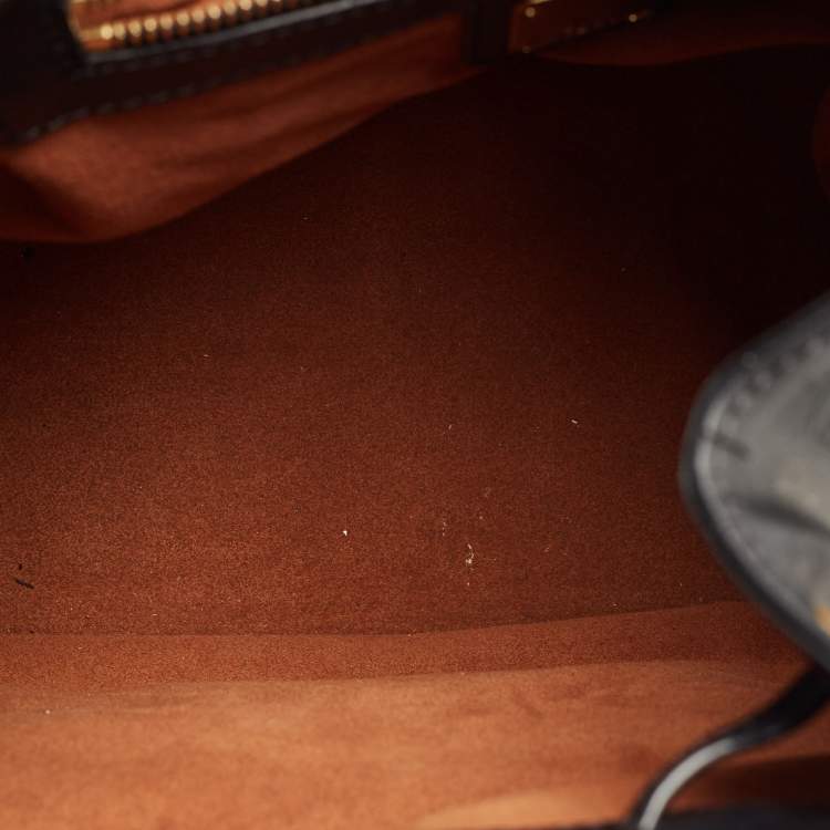 Pre Owned MCM Black Coated Canvas and Leather Studded Drawstring Backpack