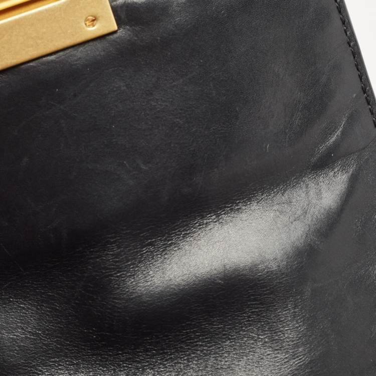 Pre Owned MCM Black Coated Canvas and Leather Studded Drawstring Backpack