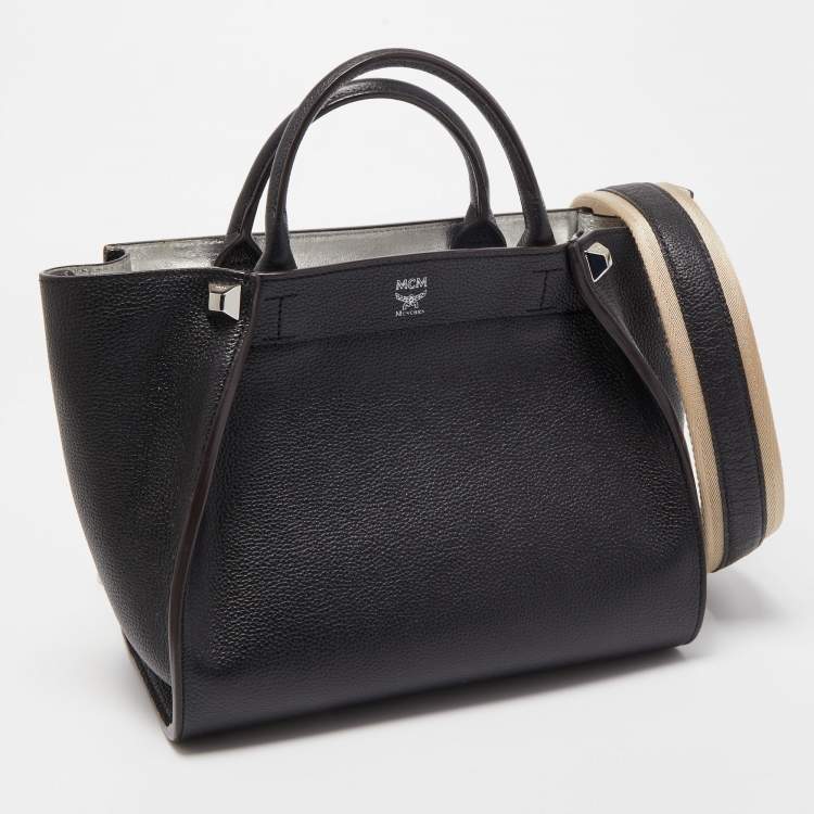 Pre Owned MCM Black Leather Tote
