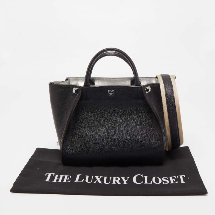 Pre Owned MCM Black Leather Tote