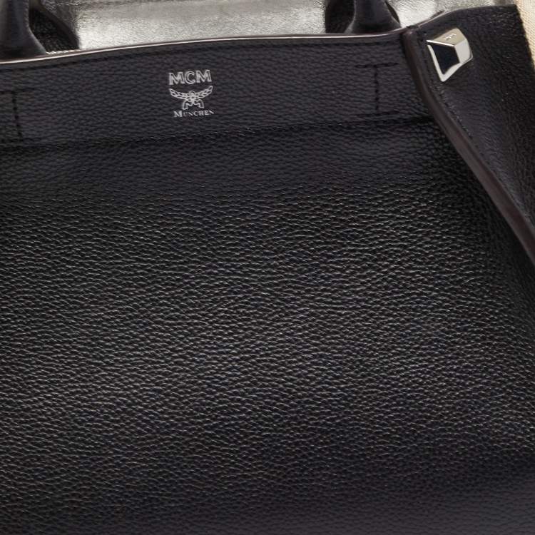 Pre Owned MCM Black Leather Tote