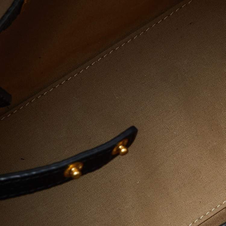 مملوكة مسبقًا MCM Cognac/Black Visetos Coated Canvas and Leather Corina Tote