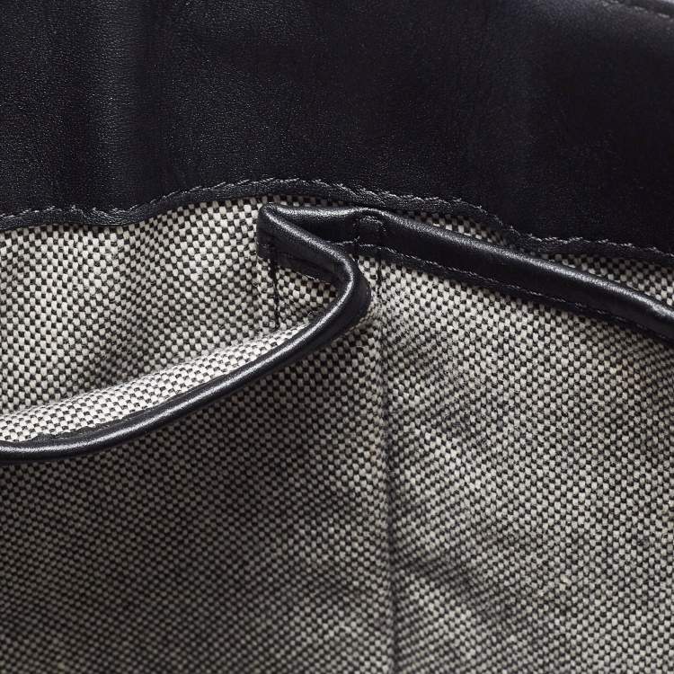 Pre Owned MCM Black/Cognac Visetos Leather Top Handle Bag