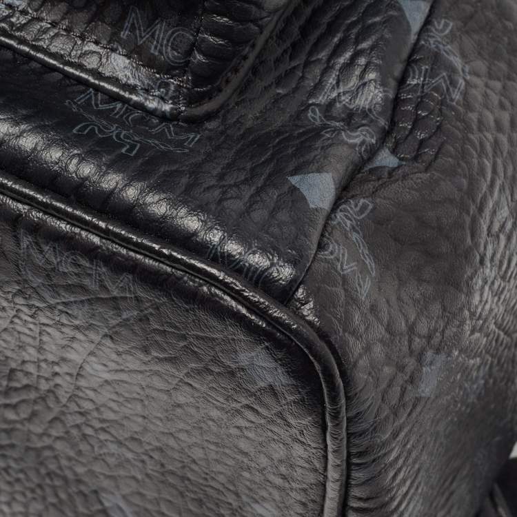 Pre Owned MCM Black Visetos Coated Canvas and Leather Large Stark Backpack