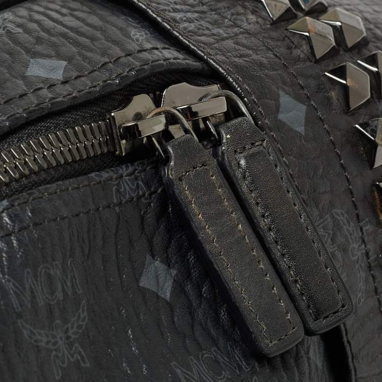 Pre Owned MCM Black Visetos Coated Canvas Large Stark Backpack