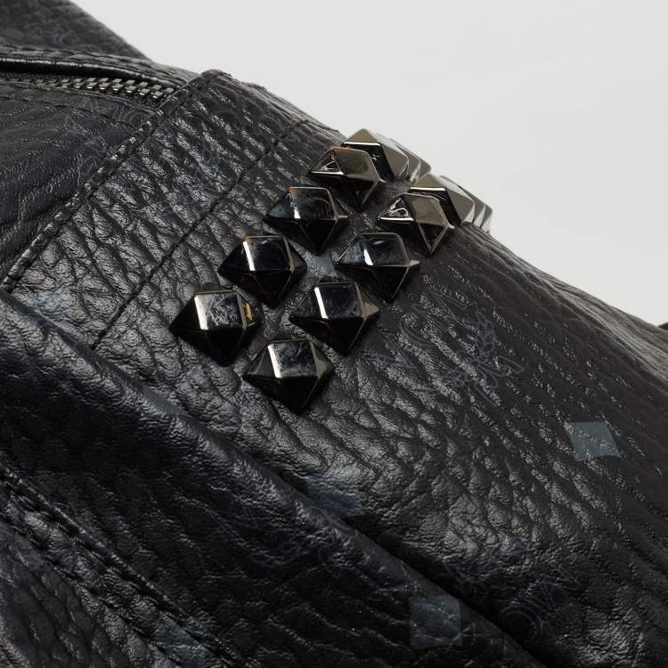 Pre Owned MCM Black Visetos Coated Canvas Large Stark Backpack