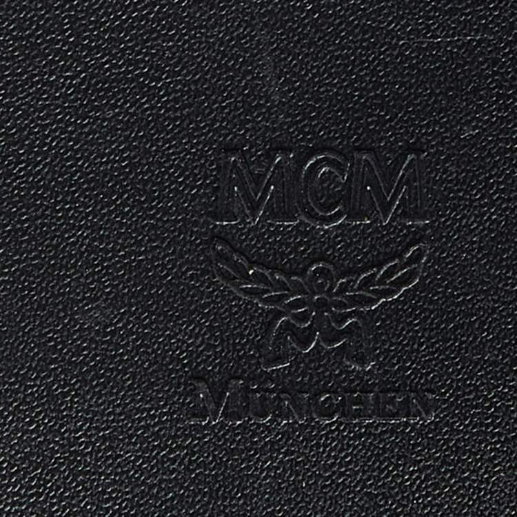 Pre Owned MCM Black Visetos Coated Canvas Embellished Continental Wallet