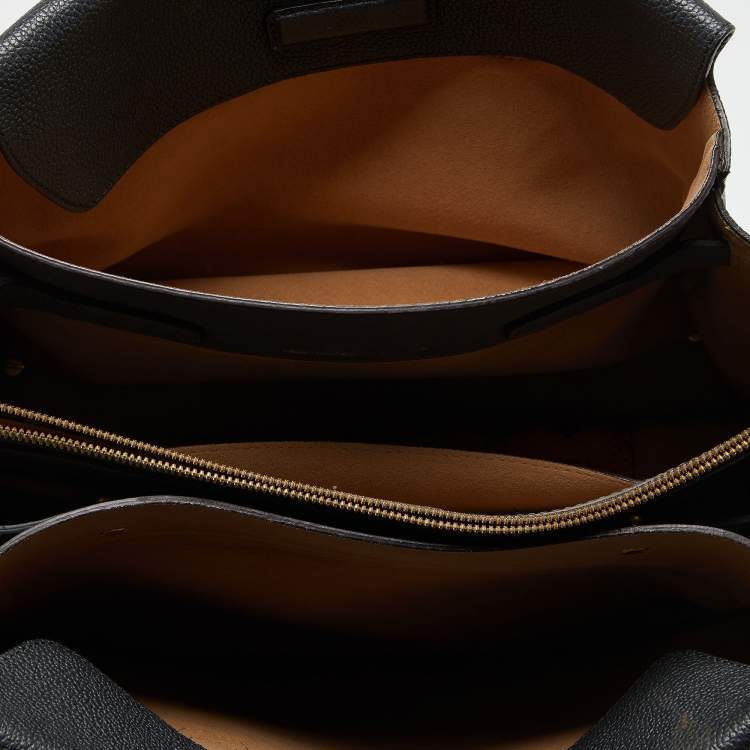 Pre Owned MCM Dark Grey Leather Medium Milla Tote