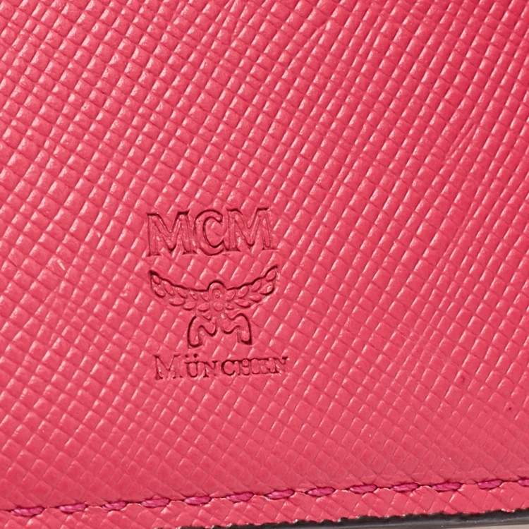 مملوكة مسبقًا MCM Cognac Visetos Coated Canvas Bunny Bifold Wallet