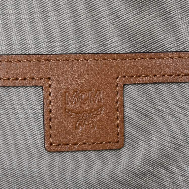 Pre Owned MCM Cognac Visetos Coated Canvas Large Stark Backpack