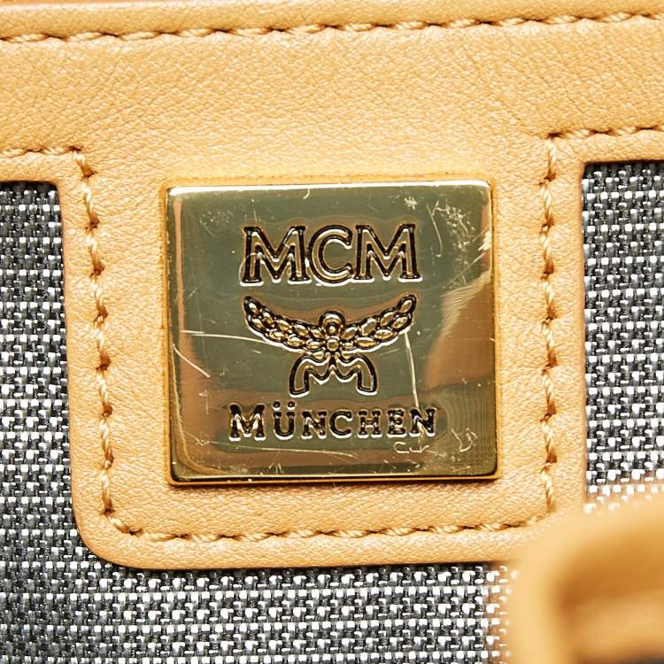 مملوكة مسبقًا MCM Cognac Visetos Coated Canvas Small Studs Stark Backpack