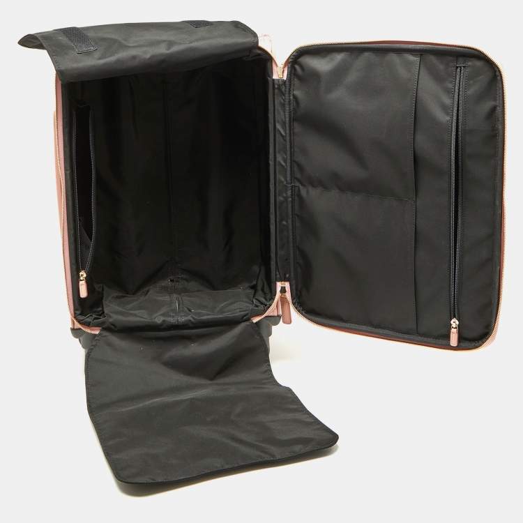 Pre Owned MCM Pink Visetos Coated Canvas Traveler Cabin Luggage 