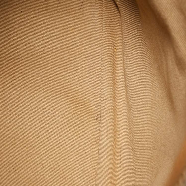Pre Owned MCM Tan Visetos Coated Canvas and Leather Zipped Shoulder Bag