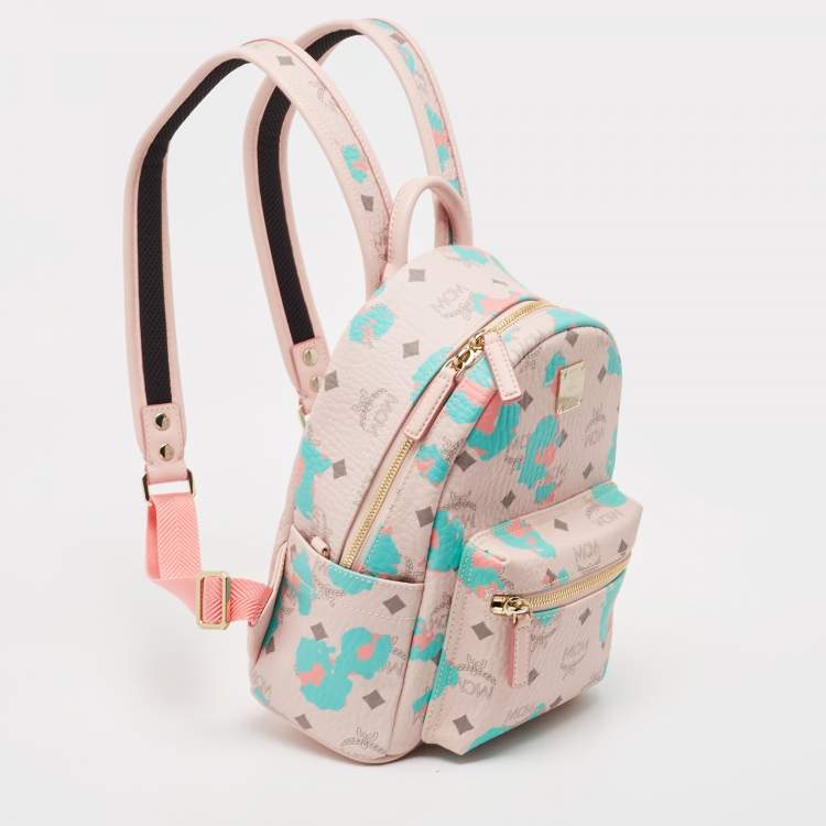 Pre Owned MCM Multicolor Leopard Print Visetos Coated Canvas and Leather Stark Backpack