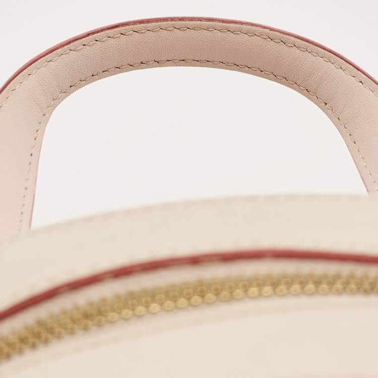 Pre Owned MCM Pink Visetos Coated Canvas and Leather Mini Half Moon Crossbody Bag
